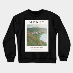 Claude Monet View of Vétheuil 1880 Exhibition Painting Crewneck Sweatshirt